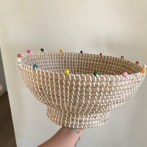 Colorful Beaded Woven Basket for Kids
